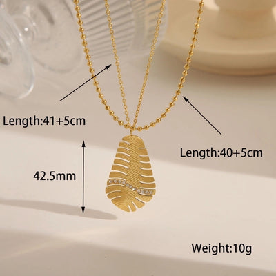 Jewelry Retro Exaggerated Commute Wings 304 Stainless Steel Zircon 18K Gold Plated Inlay Earrings Necklace