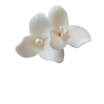 Women's Elegant Streetwear Flower Imitation Pearl Metal Hair Combs