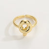 Copper 18K Gold Plated Plating Letter Copper Rings