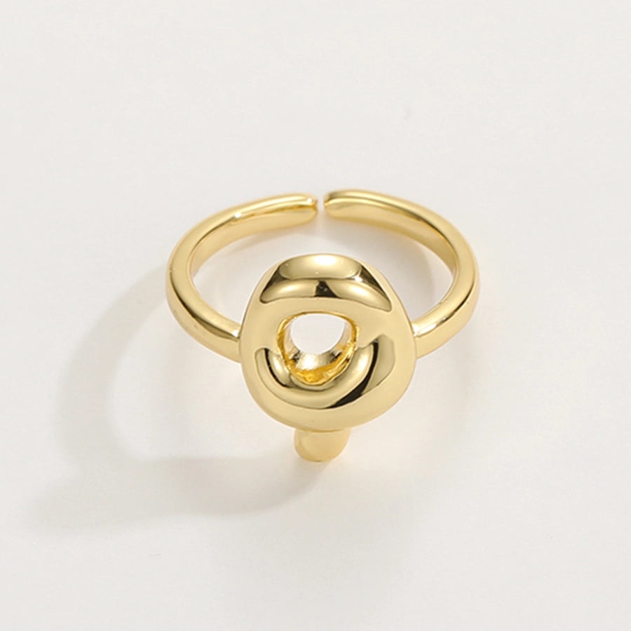 Copper 18K Gold Plated Plating Letter Copper Rings