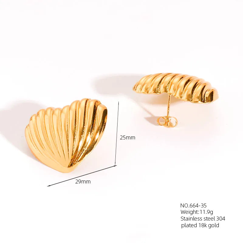 1 Pair Casual Simple Style Classic Style Geometric Square 304 Stainless Steel 18K Gold Plated Imitation Gold  Ear Studs