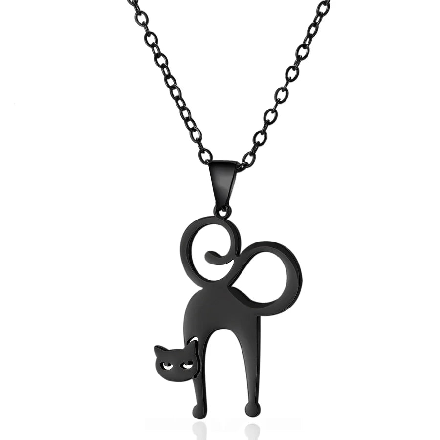 Jewelry Funny Pumpkin ghost Spider 201 Stainless Steel Asymmetrical Hollow Out Pendant Necklace