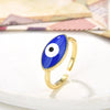 Copper Plating 18K Color Retaining Glossy Dripping Oval Open Ring