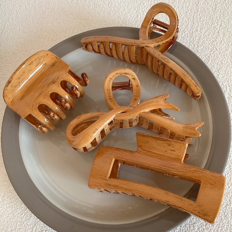 women's vintage style bow knot rectangle hair claws