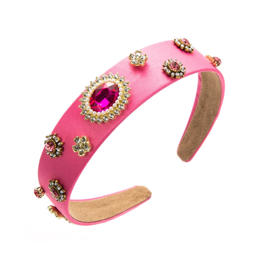 european and american new baroque fashion simple headband women's pearl diamond flower beautiful headband women's fashion hair accessories batch