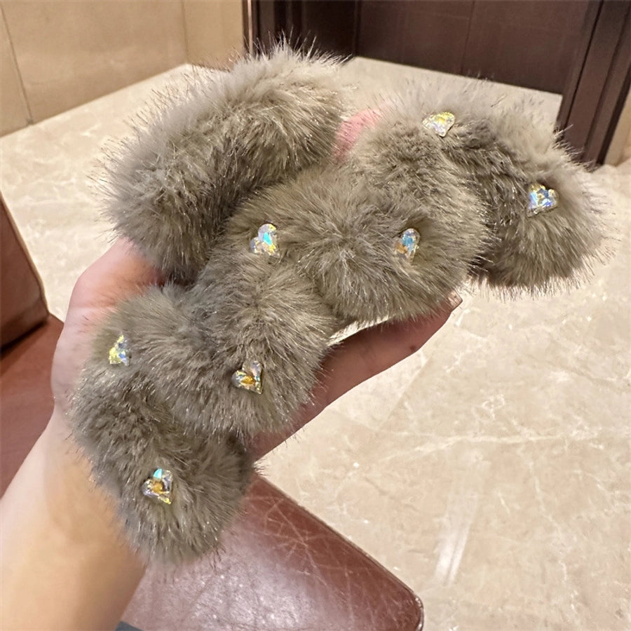 Women's Sweet Korean Style Solid Color Artificial Crystal Inlay Artificial Crystal Hair Claws