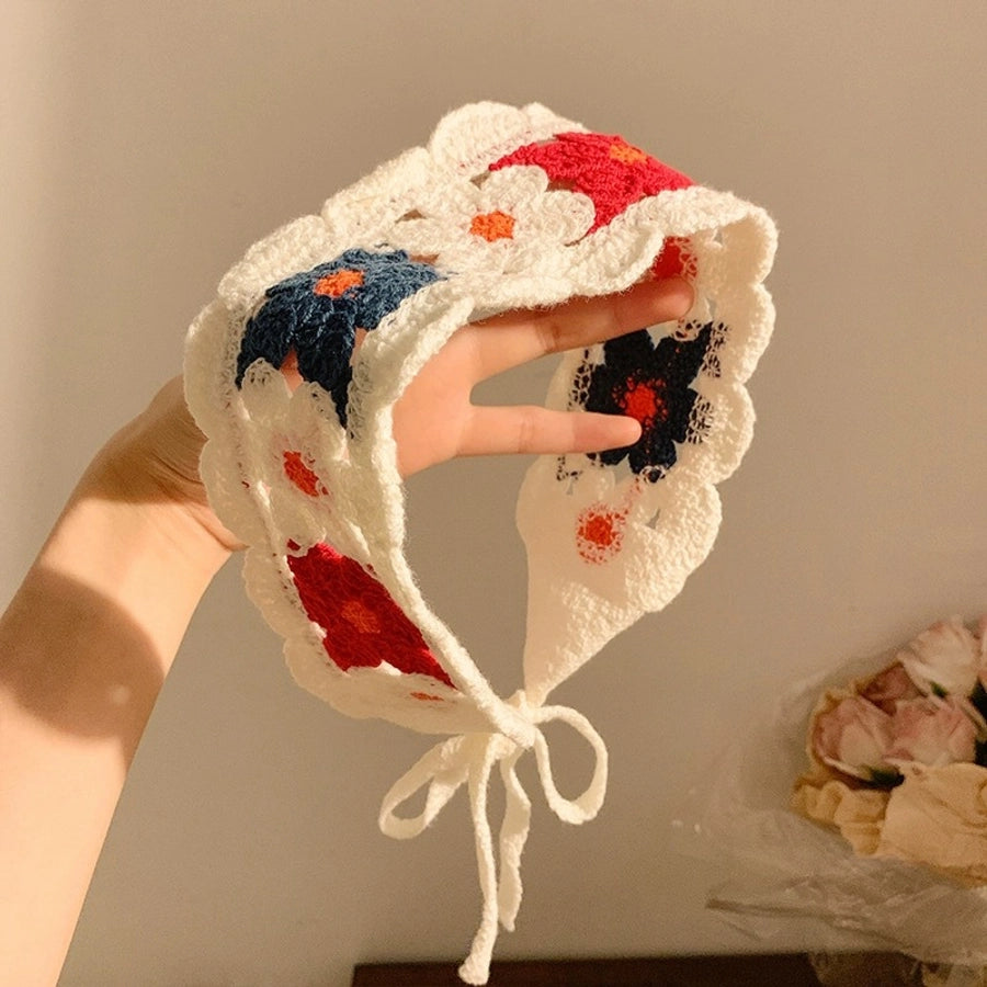 Women's Pastoral Flower Cotton Polyester Flowers Hollow Out Hair Band