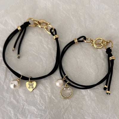 Women's Simple Style Heart Shape Smiley Face Alloy Hair Tie