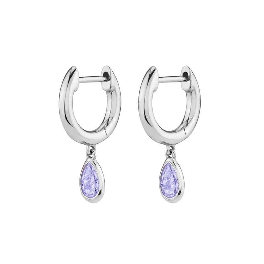 1 Pair IG Style Water Droplets Inlay Copper Zircon Gold Plated Drop Earrings