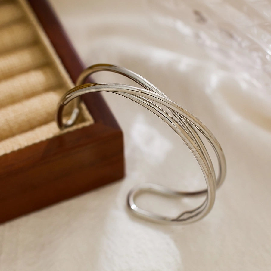 IG Style Retro Simple Style Knot 304 Stainless Steel Bangle In Bulk