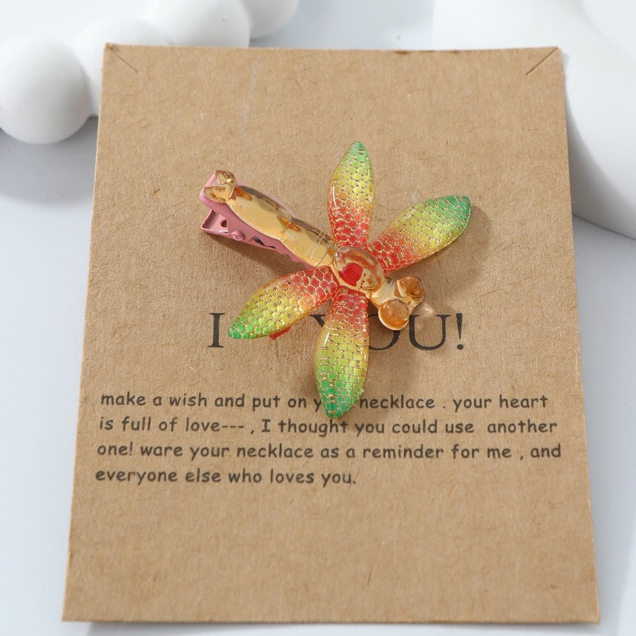 Women's Cute Bee Alloy Resin Inlay Acrylic Hair Clip