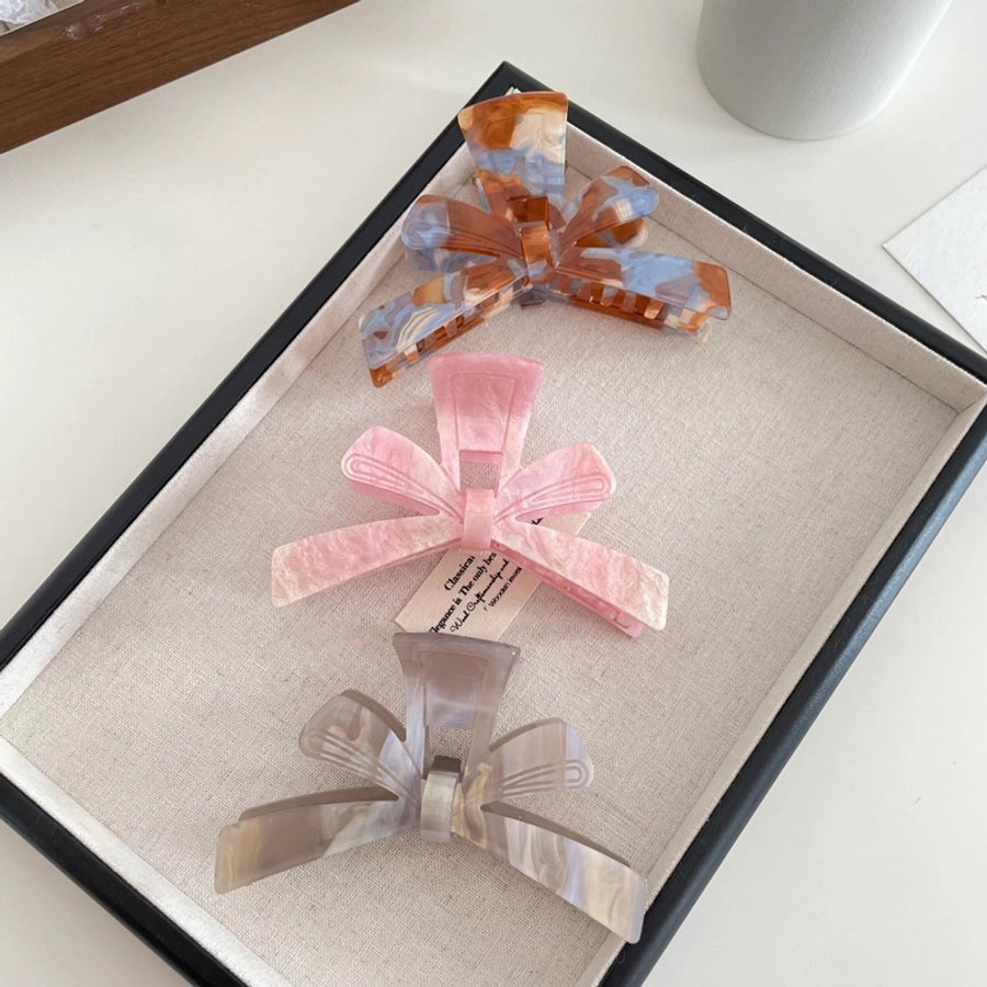 Women's Simple Style Artistic Bow Knot Acetic acid sheets Hair Claws