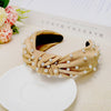 women's glam lady solid color cloth criss cross hair band