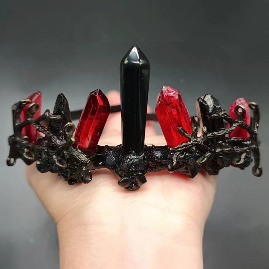 women's retro square crystal inlay crystal hair band