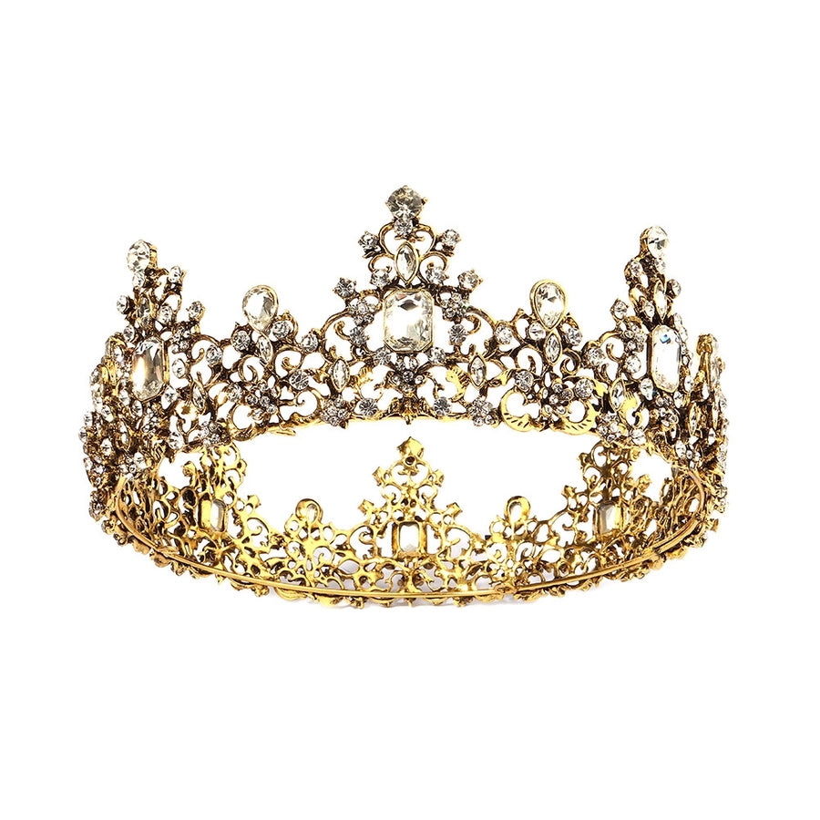 baroque color diamond alloy  bride retro round crown