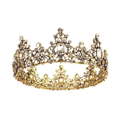 baroque color diamond alloy  bride retro round crown
