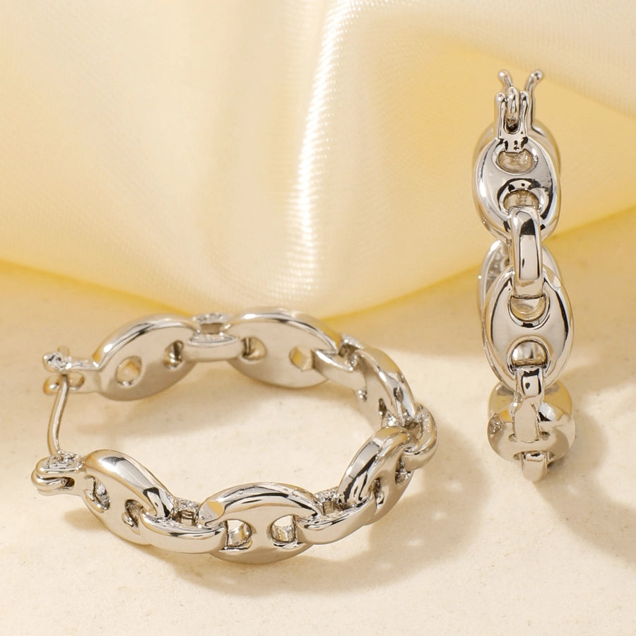 1 Pair Glam Simple Style Shiny Geometric Inlay Copper Zircon K Gold Plated Earrings