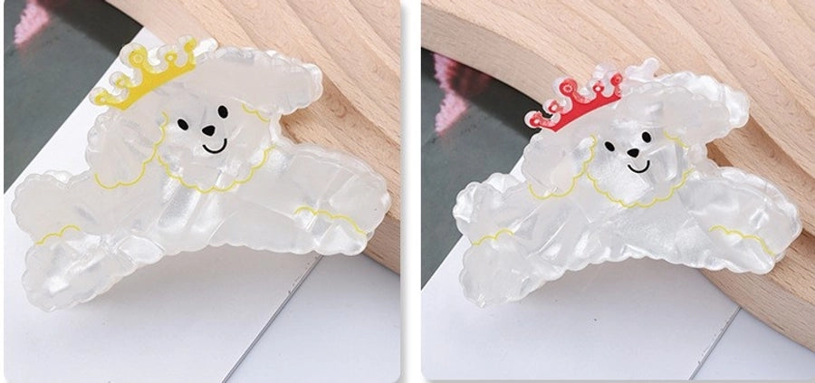 simple style dog crown pvc hair claws 1 piece