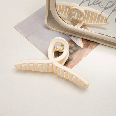 simple style solid color plastic resin spray paint hair clip 1 piece