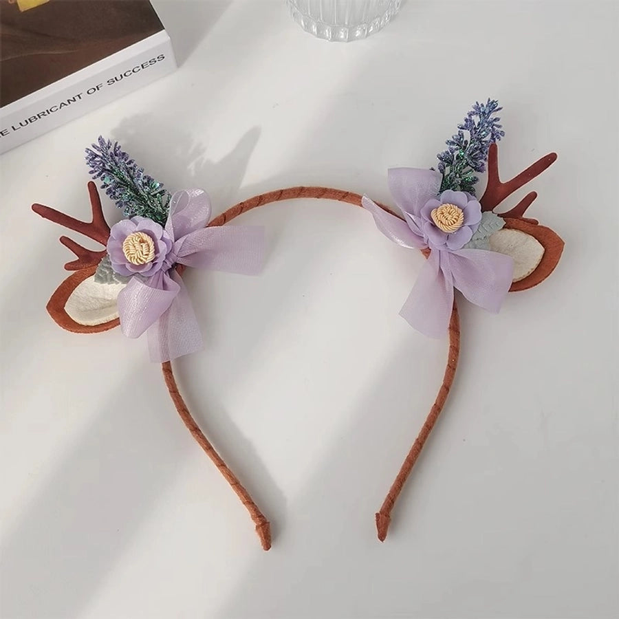 simple style bow knot cloth contrast collar hair band