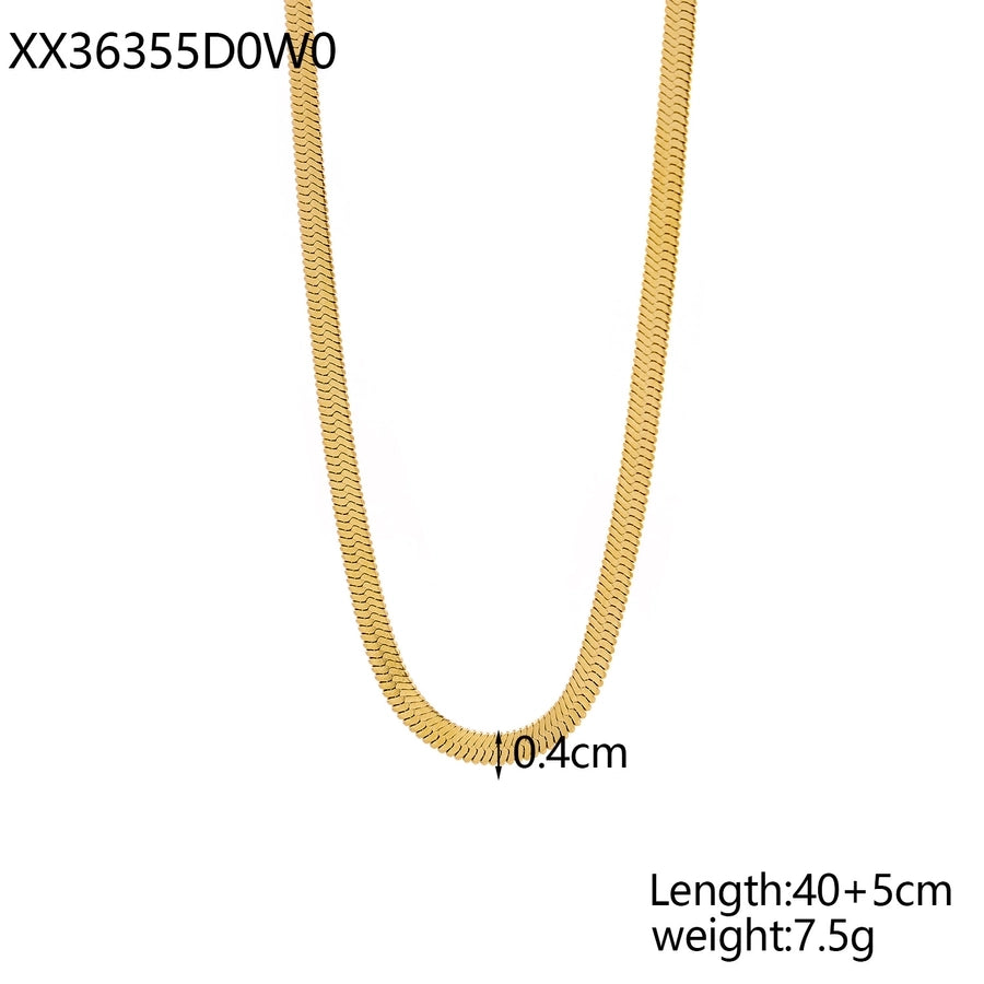 Jewelry Simple Style Heart Shape 304 Stainless Steel 18K Gold Plated Pendant Necklace