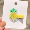 kid's cute cartoon fruit alloy rubber sequins hair clip