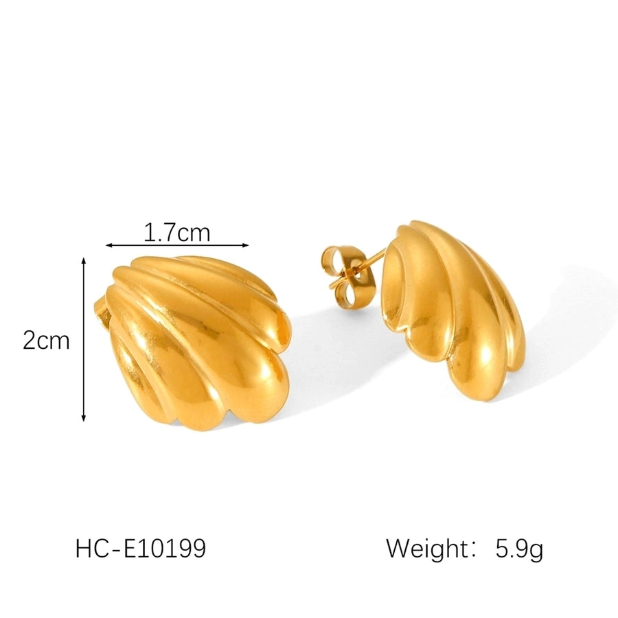 1 Pair IG Style French Style Starfish Crab Shell 304 Stainless Steel Titanium Steel 18K Gold Plated Drop Earrings Ear Studs