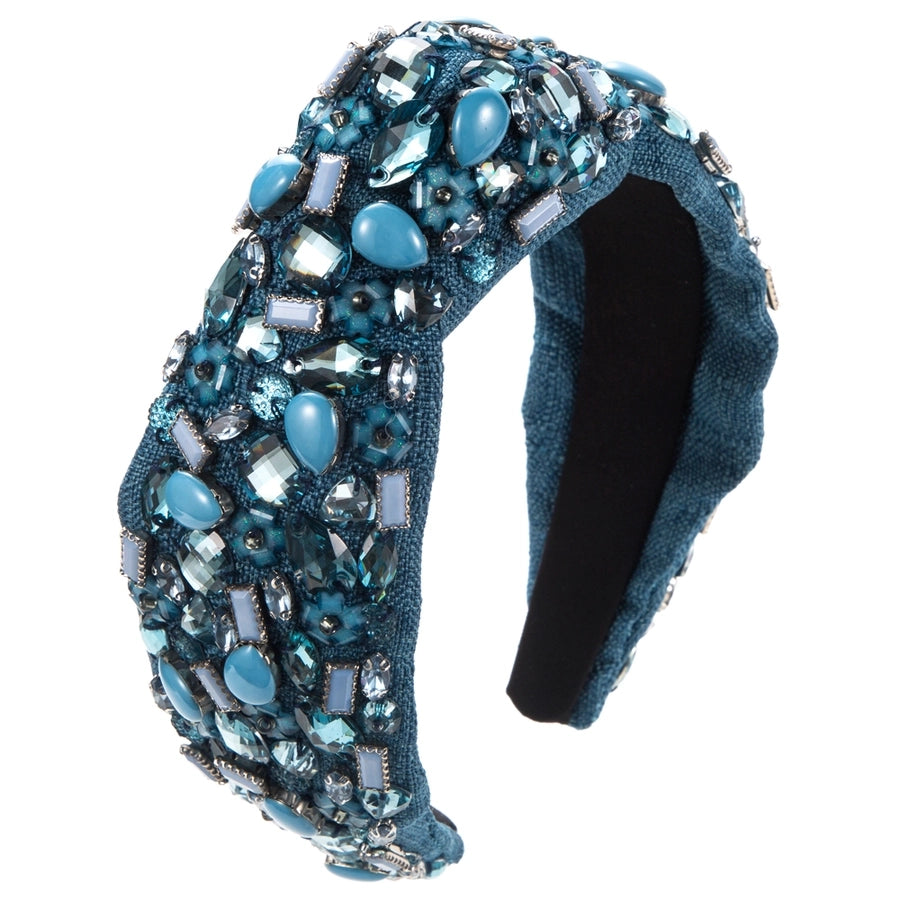 Women's Elegant Glam Geometric Alloy Cloth Inlay Resin Glass Hair Band