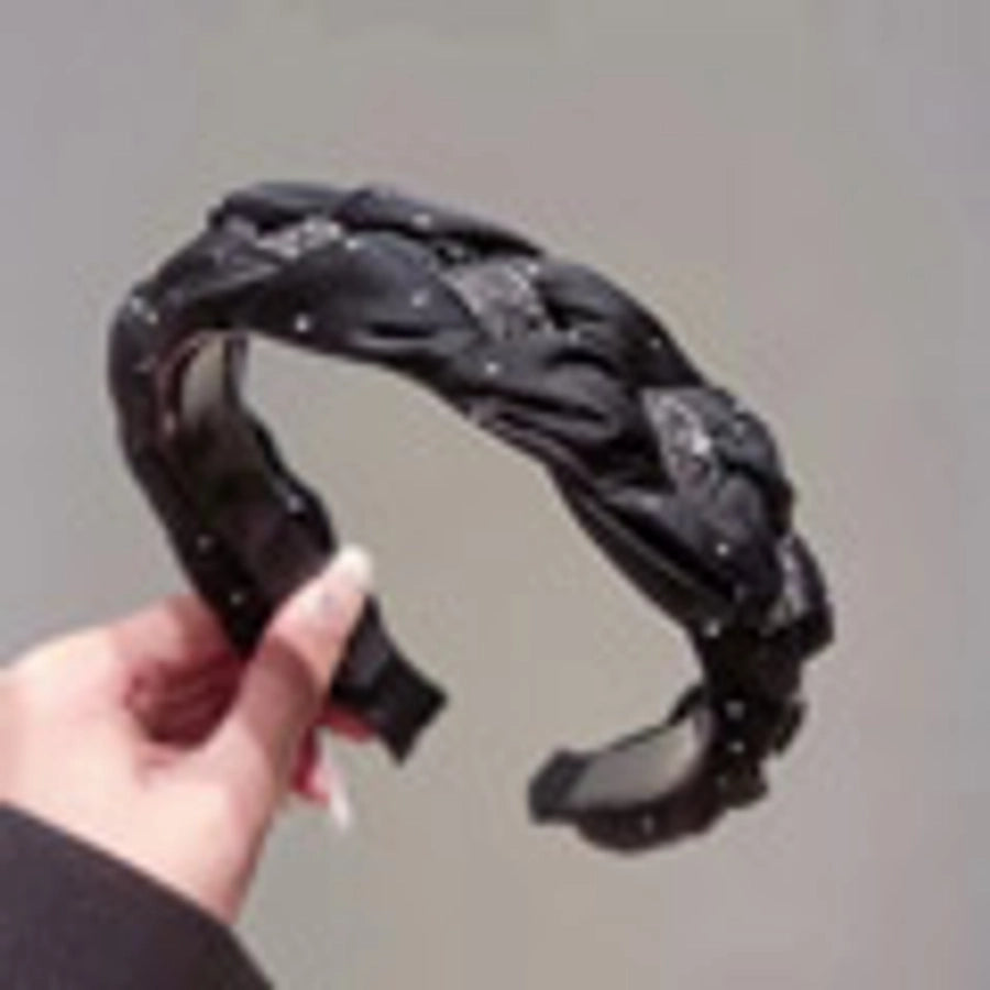 simple style solid color cloth patchwork hair band