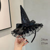 Women's Hip-Hop Funny Halloween Pattern Mixing Lace Hair Band