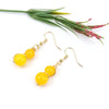 1 Pair Casual Pastoral Gourd Beaded natural stone Copper Drop Earrings