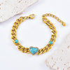 Lady Heart Shape 304 Stainless Steel Imitation Pearl Bracelets In Bulk