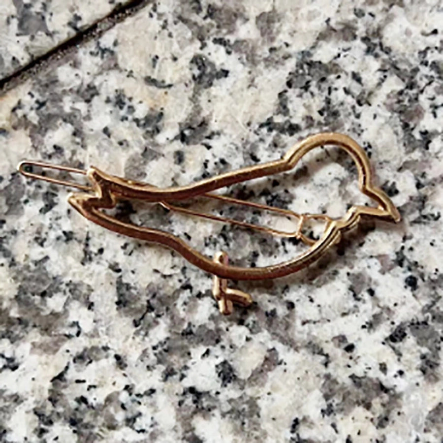 fashion geometric metal plating hair clip