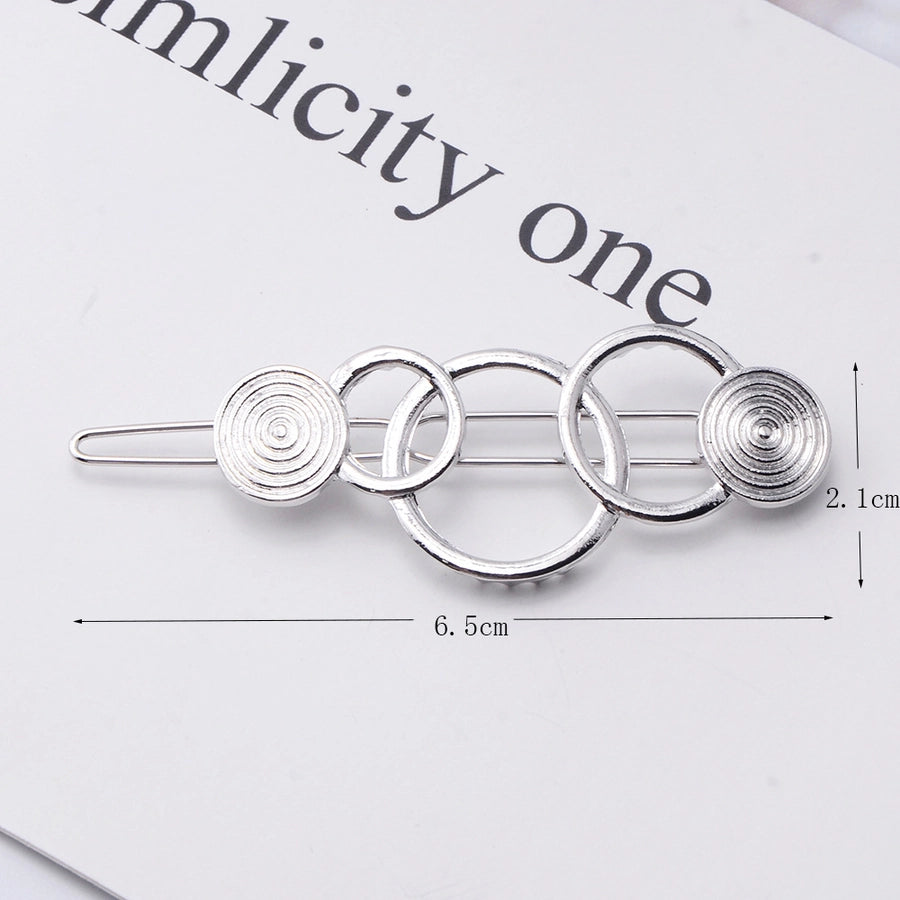 fashion geometric metal plating hair clip