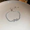 sweet colorful rectangle copper inlay zircon bracelets
