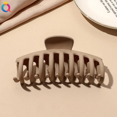 fashion solid color plastic metal hair claws 1 piece