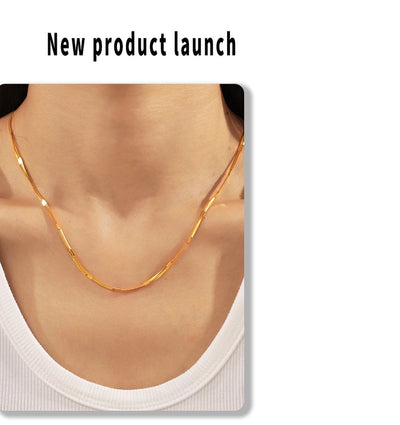 Jewelry Vacation Modern Style Simple Style Solid Color Titanium Steel Necklace