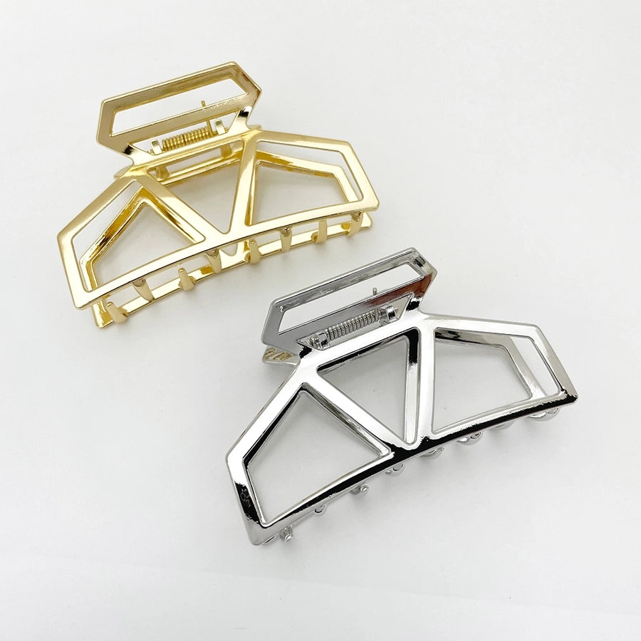 Women's Casual Elegant Simple Style Geometric Alloy Hollow Out Hair Claws