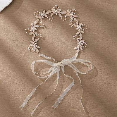 retro flower alloy hair band