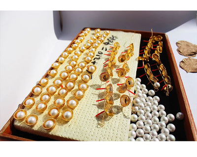 1 Pair Elegant Vintage Style Luxurious Geometric Brass 24K Gold Plated Ear Studs