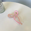 Women's Simple Style Bow Knot Plastic Resin Polishing Hair Claws