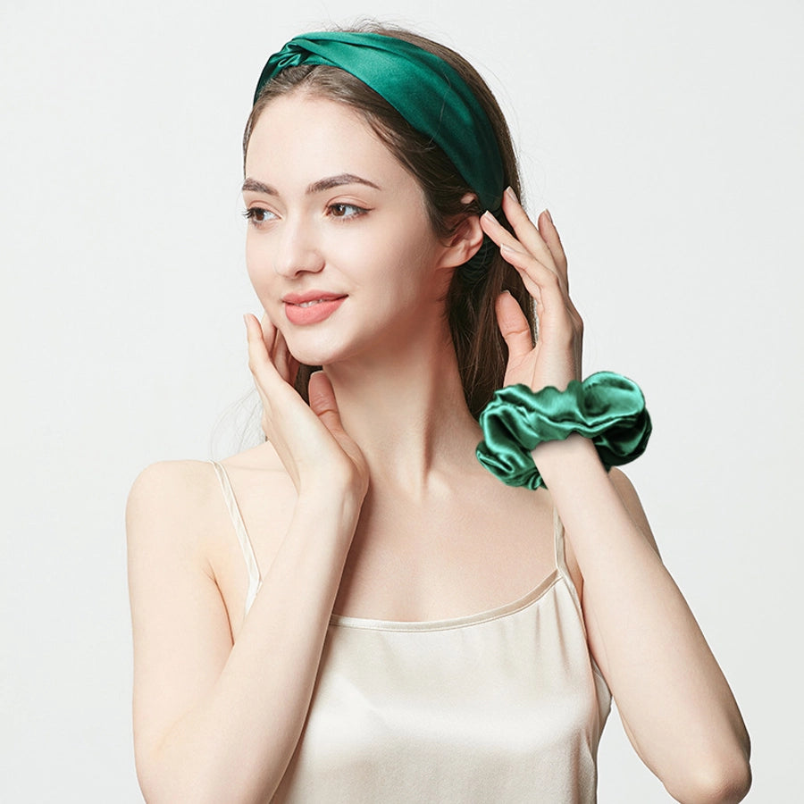 Strictly Selected 19 Mm Silk Hair Band Hair Ring Head Flower 100%  Silk Large Intestine Hair Ring Bright Color Hair Accessories Light Luxury Gift