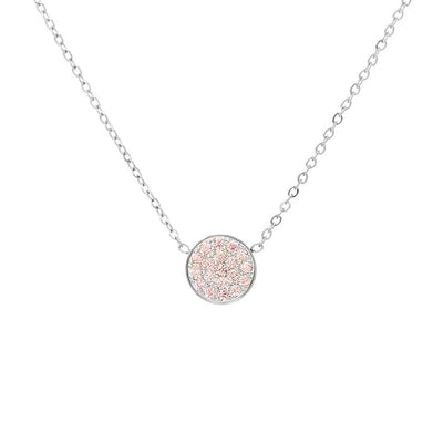 Jewelry IG Style Simple Style Round 304 Stainless Steel Zircon 14K Gold Plated Inlay Necklace