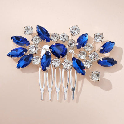 Women's Simple Style Classic Style Color Block Copper Inlay Rhinestones Insert comb