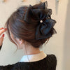 Women's Simple Style Classic Style Bow Knot Gauze Inlay Zircon Hair Claws