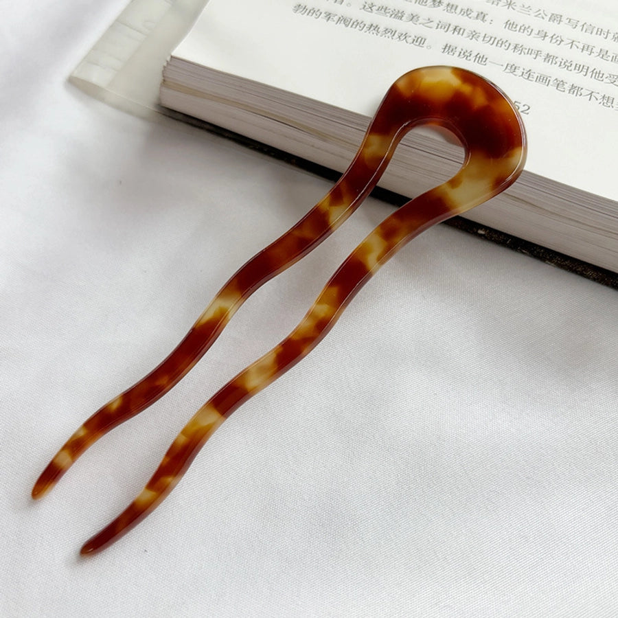 Women's Simple Style U Shape Leopard Acetic acid sheets Hairpin