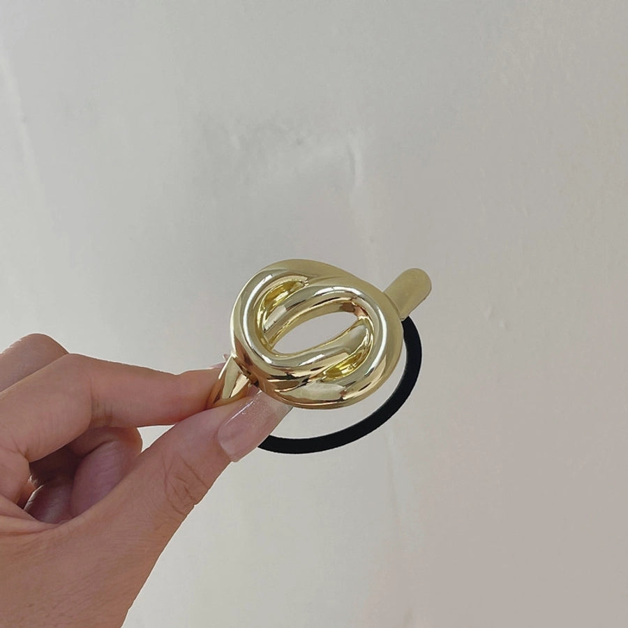 Women's Simple Style Solid Color Knot Bow Knot Alloy Hair Tie