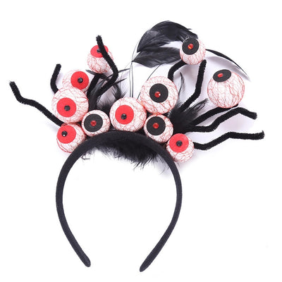 Women's Hip-Hop Funny Halloween Pattern Mixing Lace Hair Band