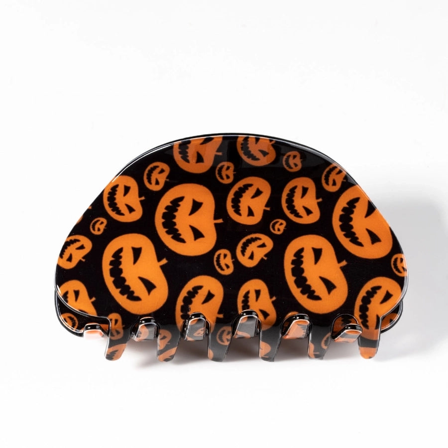 Halloween Simple Style Women's Pumpkin Lattice Spider PVC Hair Claws