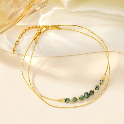Semi-precious stone Copper Handmade Geometric Bracelets